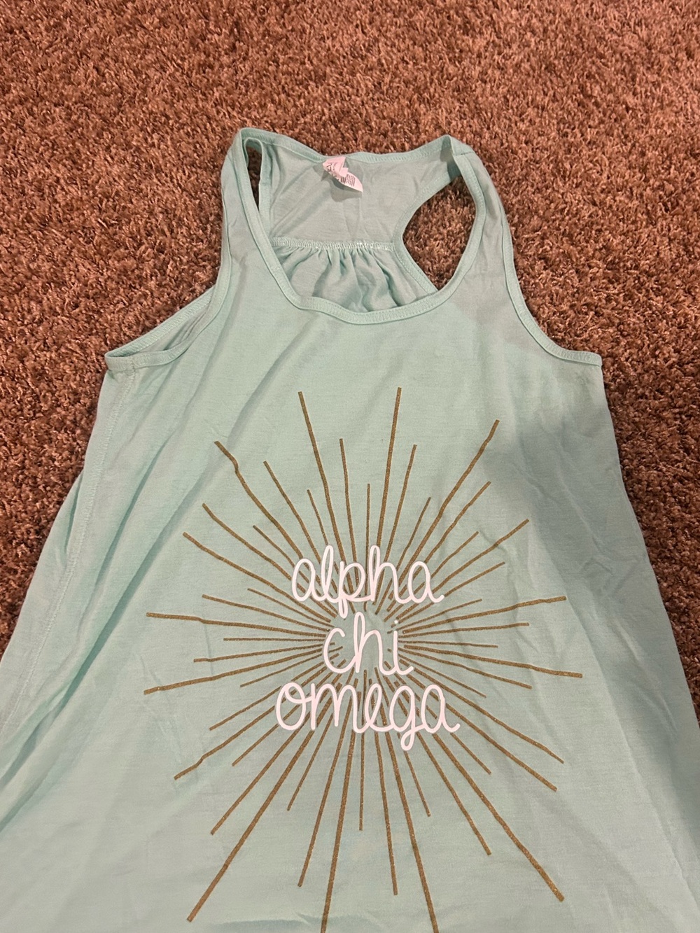 Alpha Chi Omega Mint Racerback Tank Top